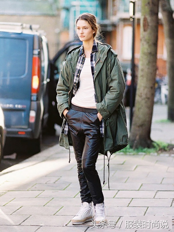 军绿色外套穿搭棉衣,军绿色棉服如何穿出高级感