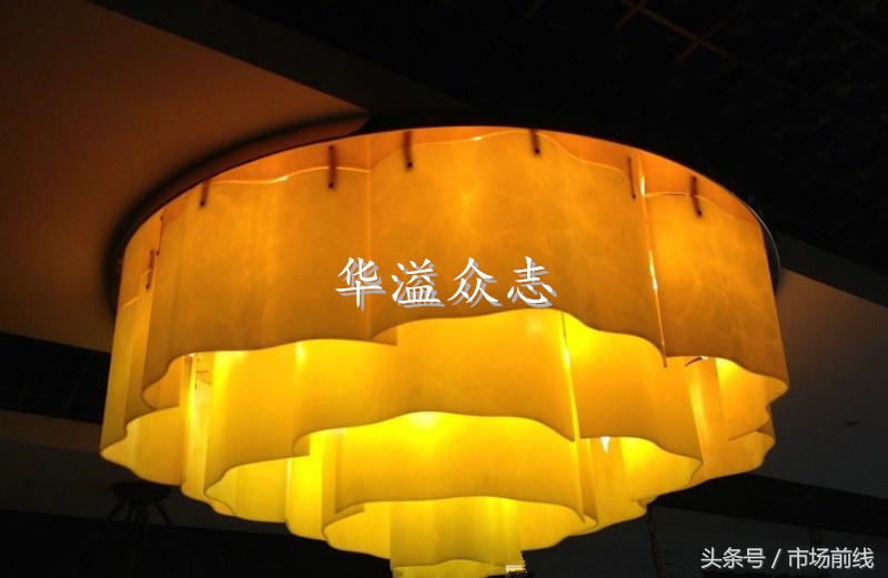 仿云石柱头灯,仿云石定制灯具