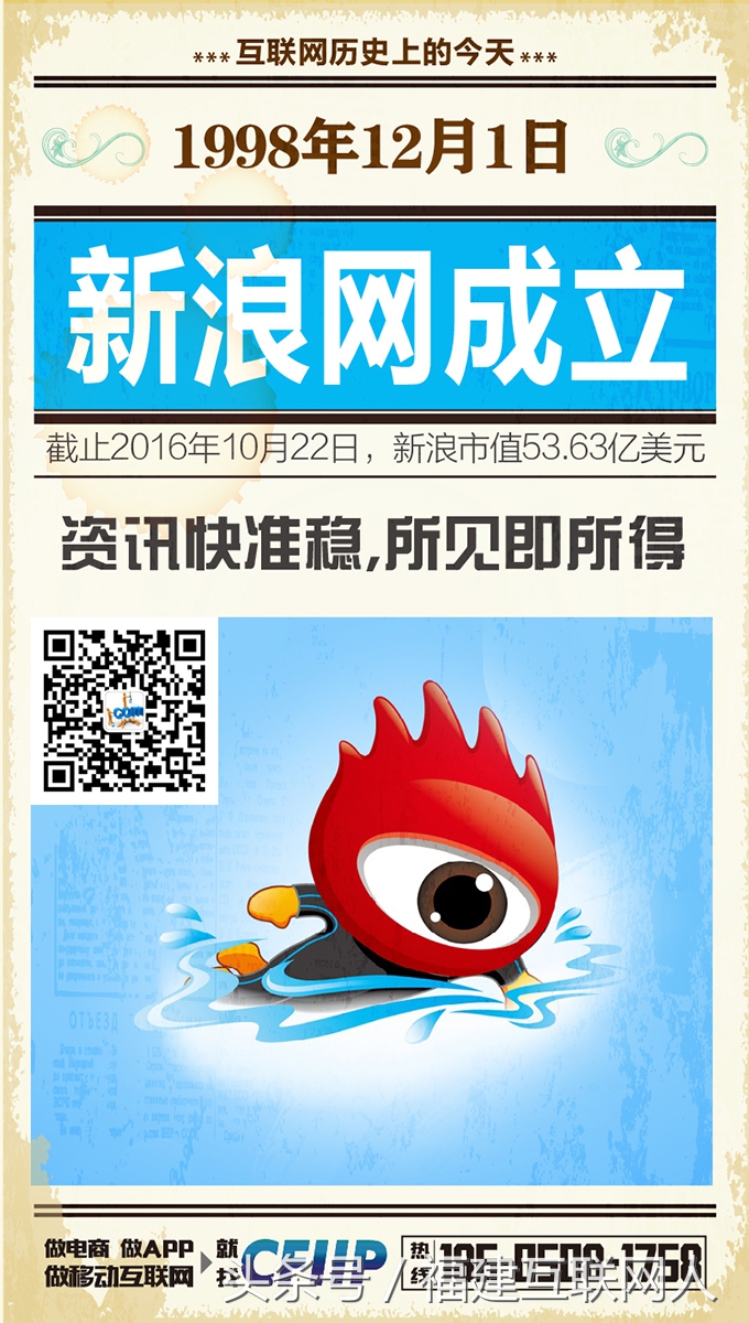 互联网历史上的今天|新浪网成立