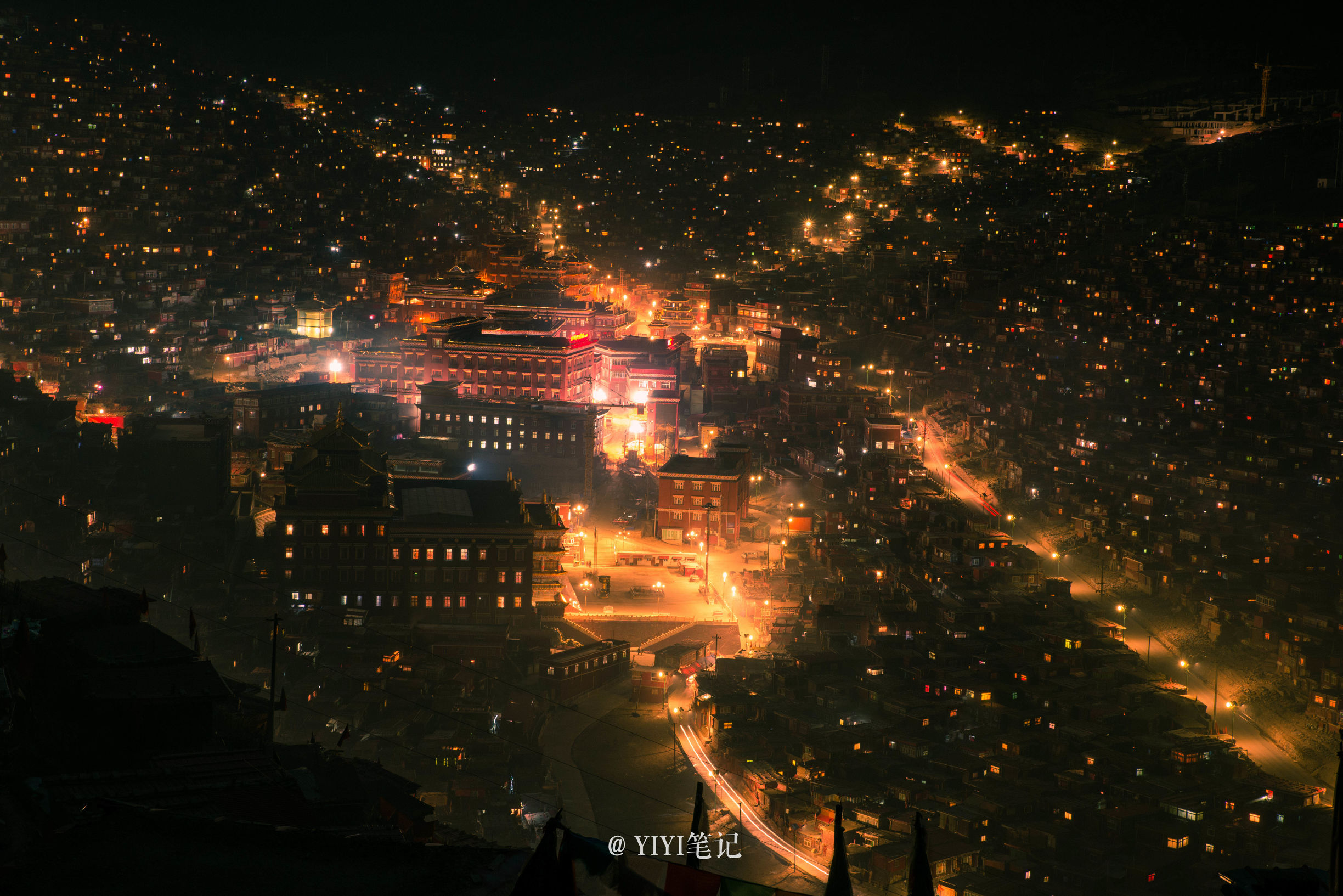 色达的冬天的美景,冬天的色达