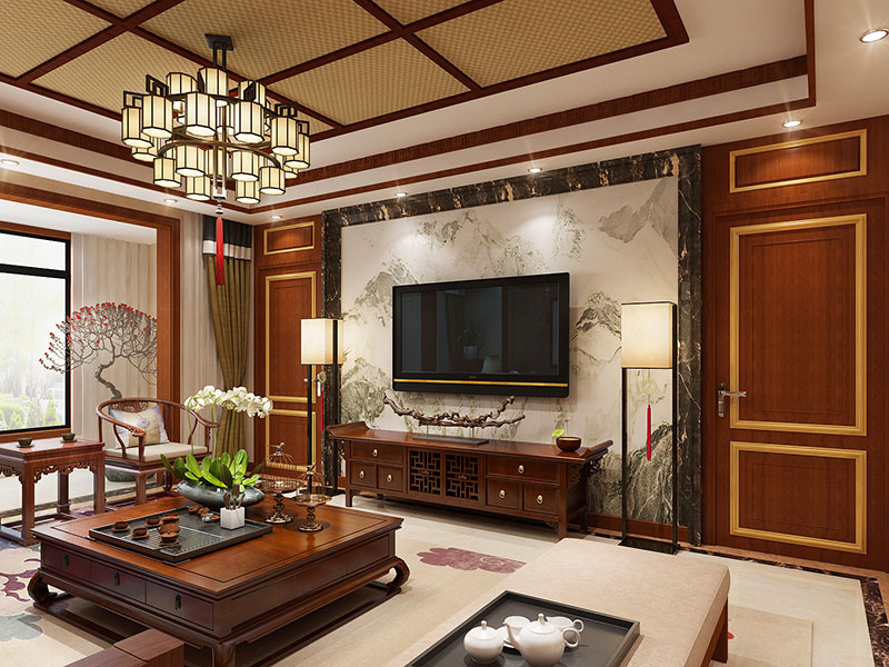 中式五福盈门装修效果图,五福盈门装修