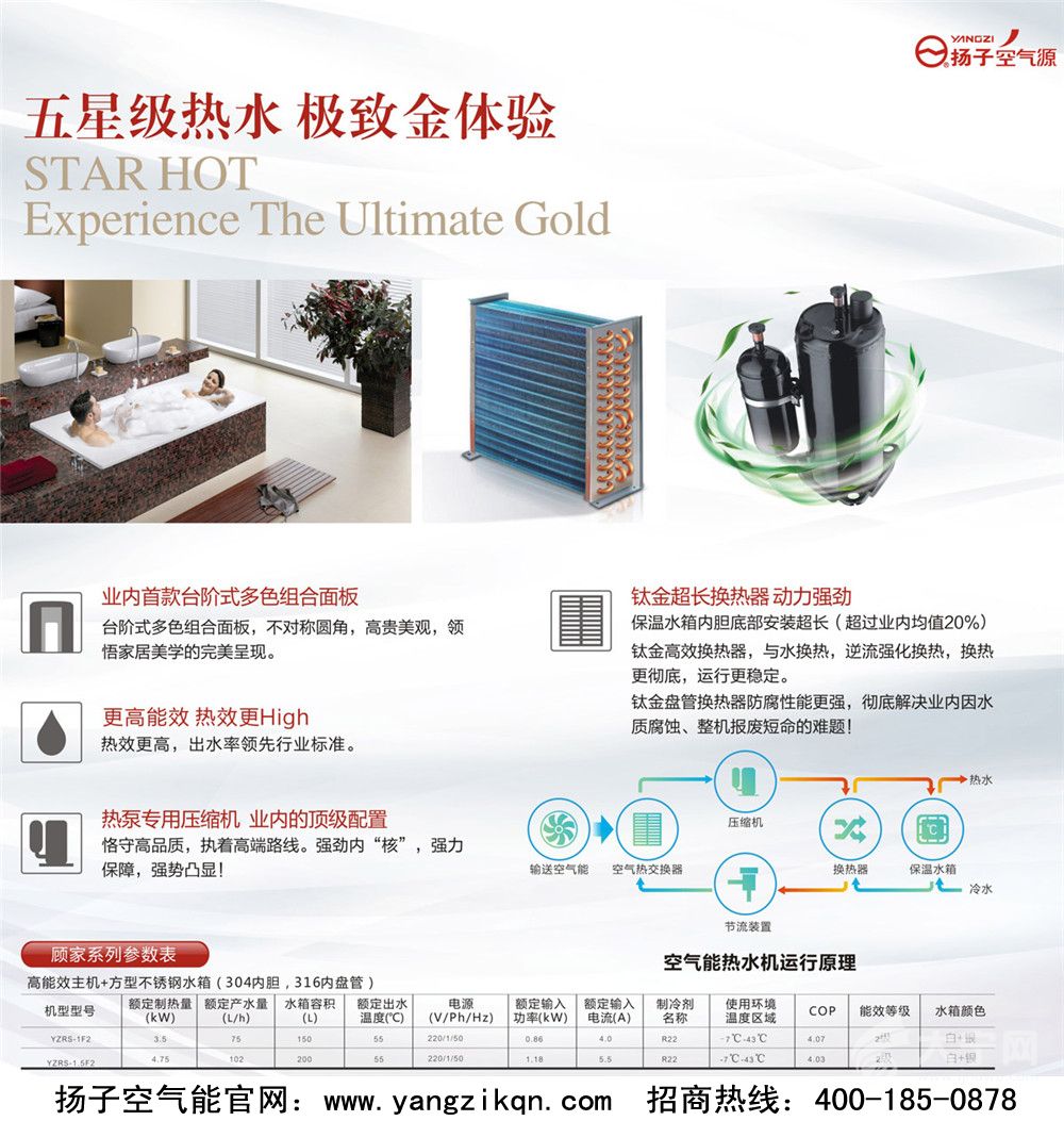 空气能热水器厂家扬子实力品牌创业省心省力