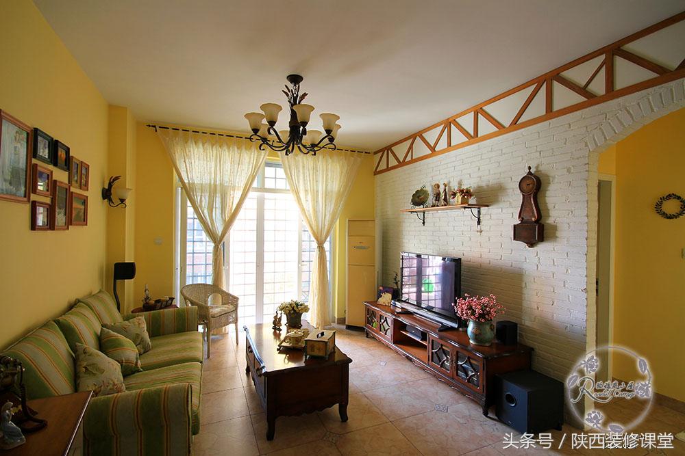 美式简约风硬装软装19万,10万硬装小户型复古风