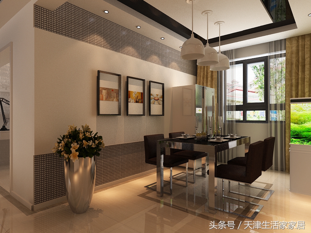 天津生活家装设计,金海岸商品楼147方装修风格