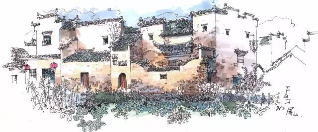 迷人的山水绘画,徽州特色烟雨江南画