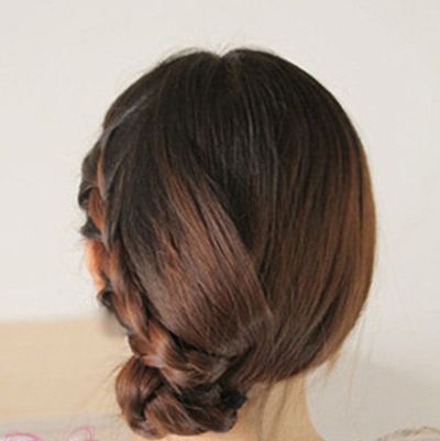 简单好看的韩式编发教程,韩式编发盘发图片