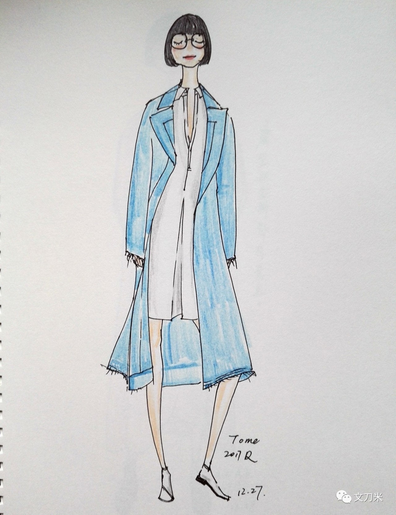 画画怎样穿衣服,风衣穿搭绘画教程