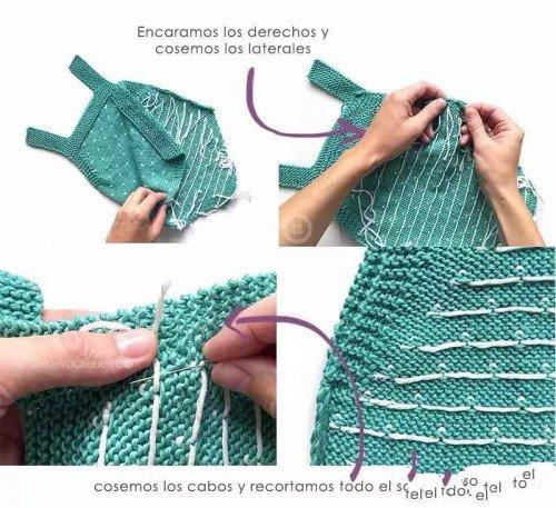 最简单的宝宝毛衣织法,宝宝爬爬服连体毛衣编织教程80码