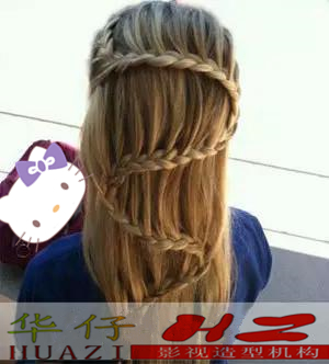 瀑布编发详细教程,瀑布的编发教程图解