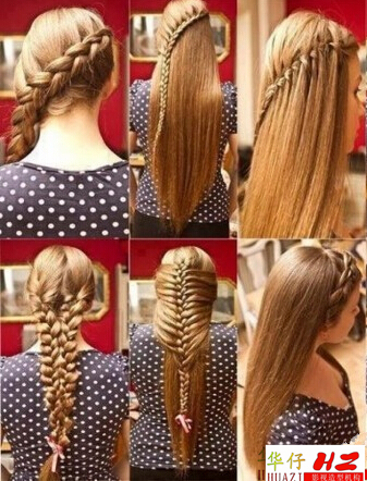 瀑布编发详细教程,瀑布的编发教程图解