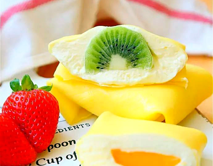 抹茶水果班戟做法,做水果班戟