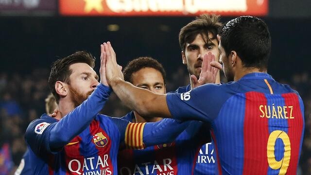 西甲内马尔破门难救主,西甲巴萨2-1马竞全场