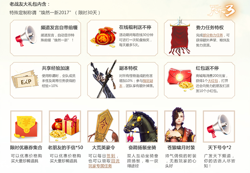 天下3上线满级,天下3人物升一级分配多少潜能点