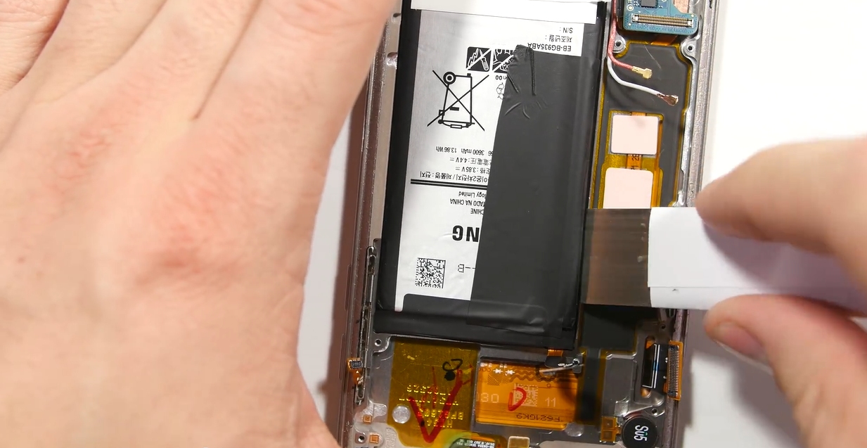 三星s7edge拆机修电源键,三星s7edge拆机视频