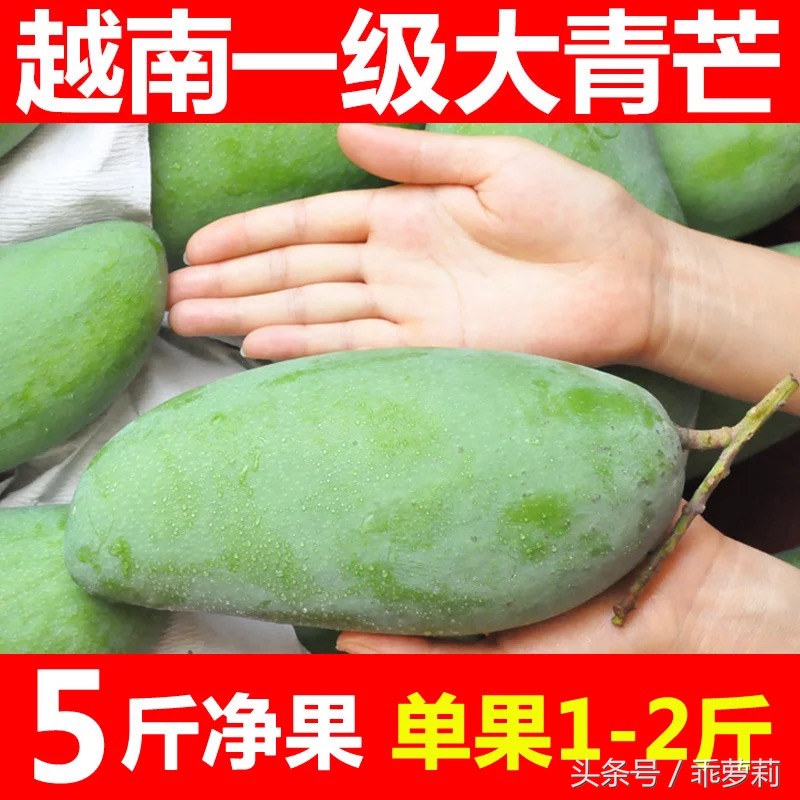 越南一级大青芒，单果1到2斤，吃起来倍爽
