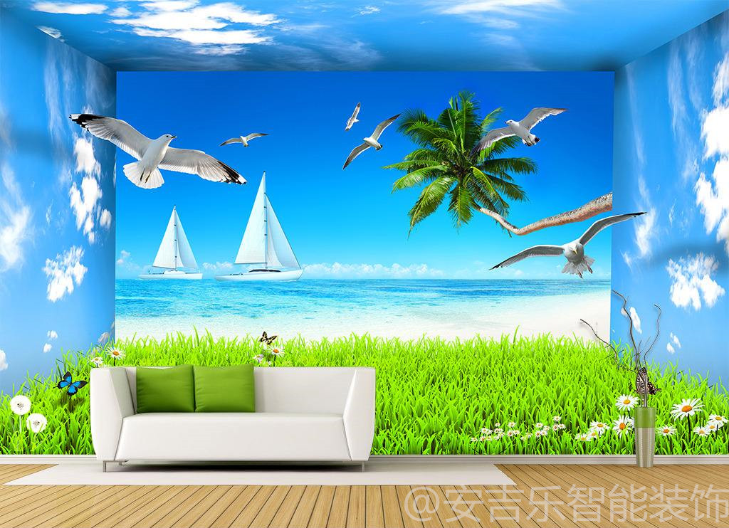 白色墙纸的装修效果,墙纸店装修效果图片