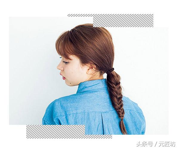 鱼骨辫从头扎到尾刘海咋整,鱼骨辫教程双马尾有刘海