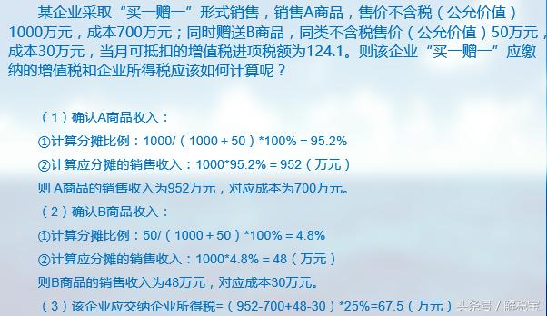 买房赠车位税务处理,买一赠一销售增值税如何处理