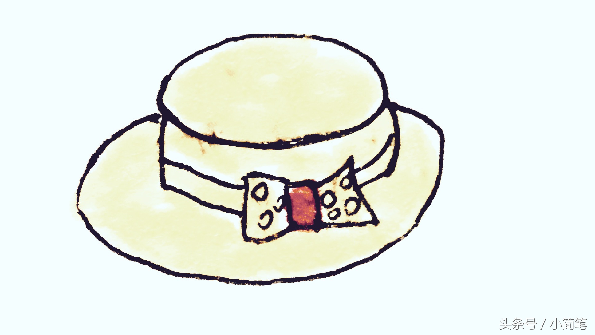 警察帽子简笔画画法,幼儿园冬季帽子简笔画简单又好看