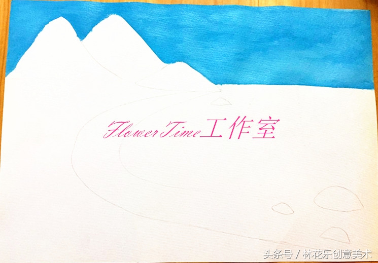 水粉画初学者教程风景画海洋,水粉初学者海边风景画