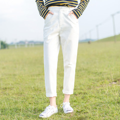 高弹力气质显瘦休闲裤,大码显瘦弹性休闲裤