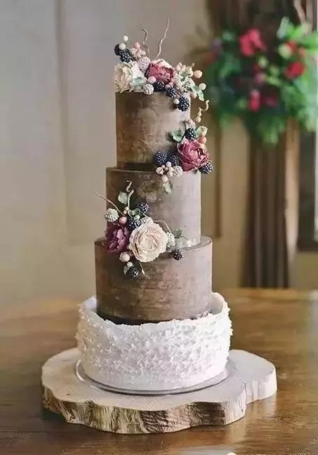 国外大型翻糖蛋糕图片,粉色婚礼翻糖蛋糕图片大全