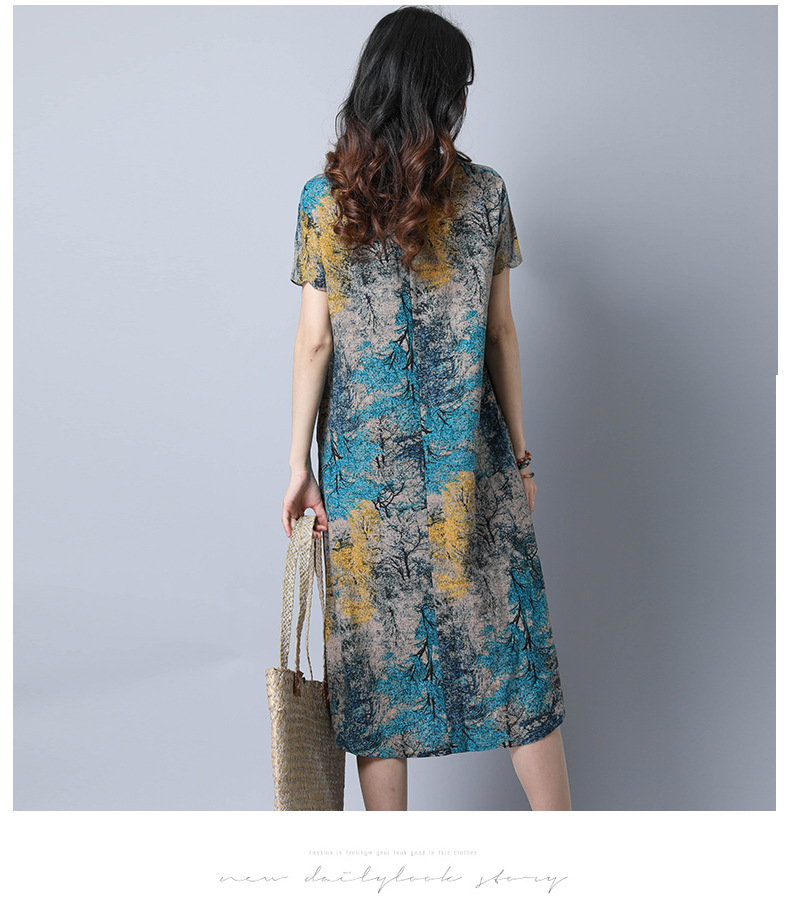 充满韵味，让人向往的民族风棉麻长裙