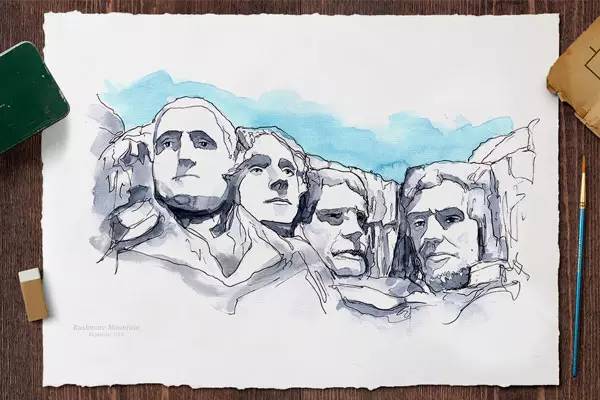 世界十大建筑画在一幅画里,中国顶级建筑水彩画