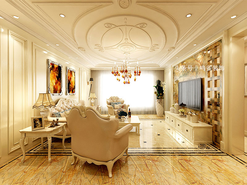 哈尔滨欧式装修风格全屋效果图,100平方三室一厅装修欧式风格图片