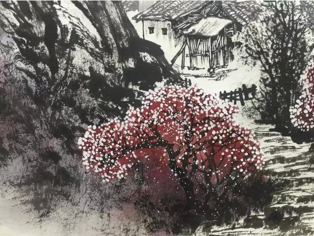 曾刚彩墨山水画技法60分钟视频,曾刚彩墨山水构图示范