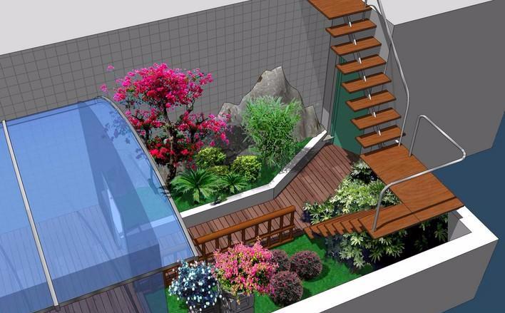 楼顶上的花园设计,楼顶花园设计案例欣赏