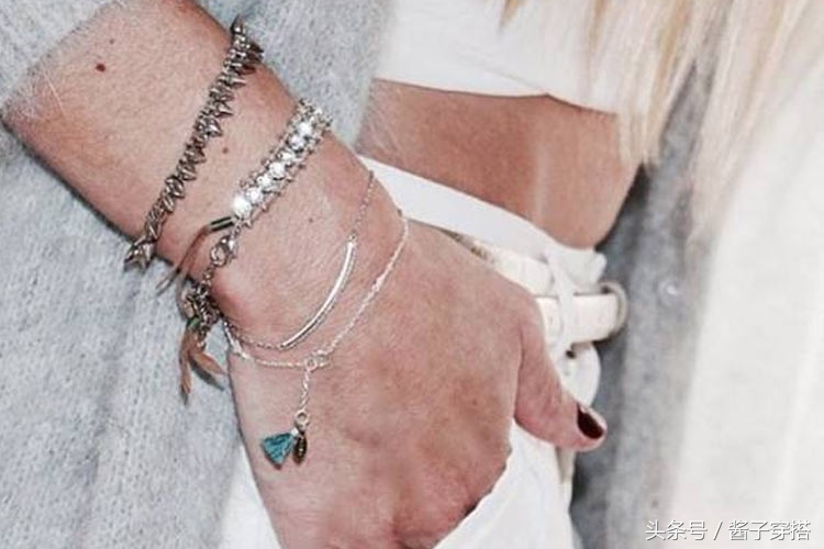 ins小众冷淡风不掉色钛钢手镯,小众原创银手镯ins