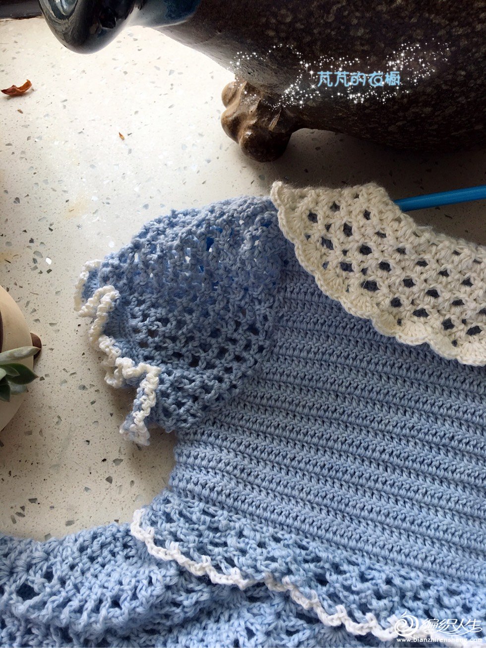 儿童钩针公主裙教程,儿童泡泡袖钩针裙小红书款