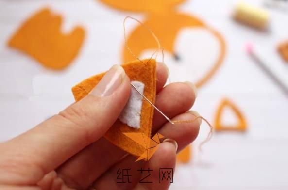 不织布小狐狸玩偶,不织布玩偶狐狸教程