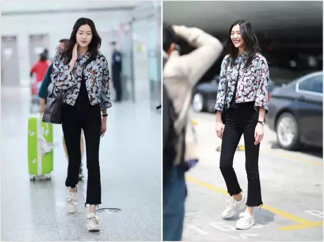 刘雯同款小个子增高松糕小白鞋,moschino刘雯杨幂