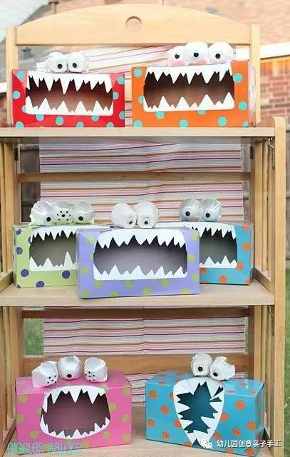 废物箱子利用手工幼儿园,盒子废物利用幼儿园做手工