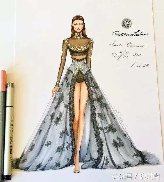 礼服好高级感,怎么画礼服设计手稿图