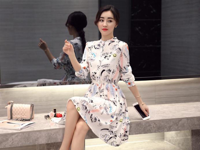 优雅气质高端的连衣裙雪纺,春秋雪纺连衣裙气质高级感轻奢