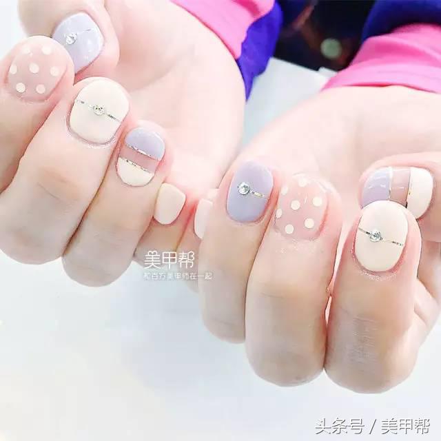指甲特别短小能做美甲嘛,2019美甲短小甲款式