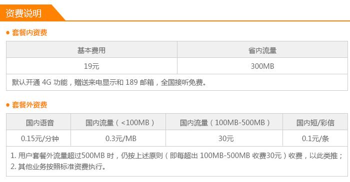 中国电信月租29元185g,电信19元套餐每月100分钟多少流量