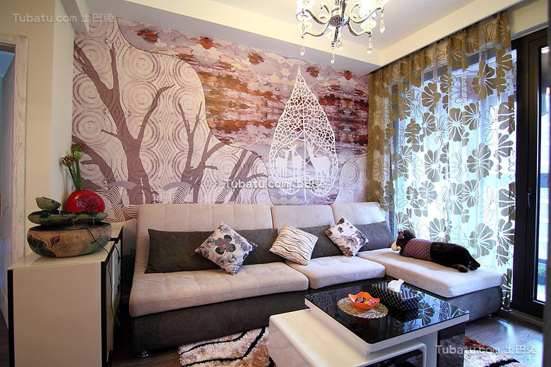 极简风格手绘墙,简单又漂亮的手绘墙