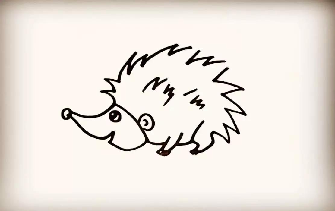 简笔画刺猬索尼克,简笔画刺猬的画法
