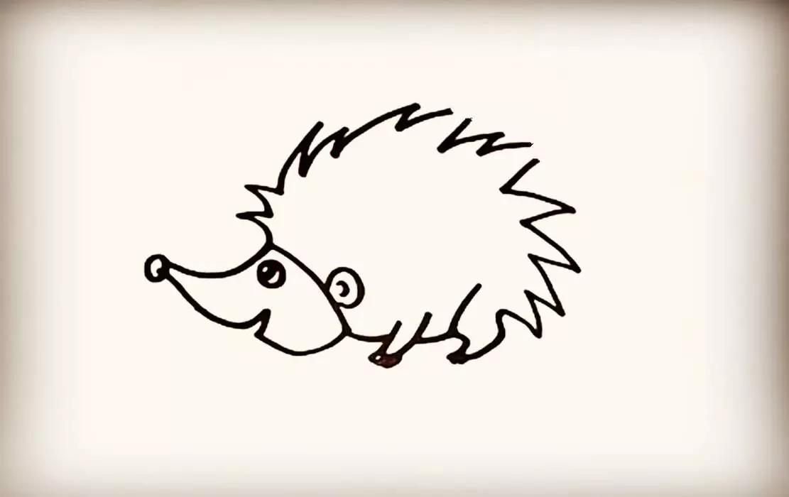 简笔画刺猬索尼克,简笔画刺猬的画法