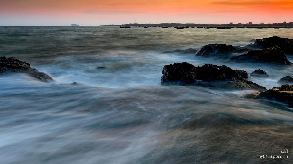 霞浦滩涂霞光,滩涂霞光