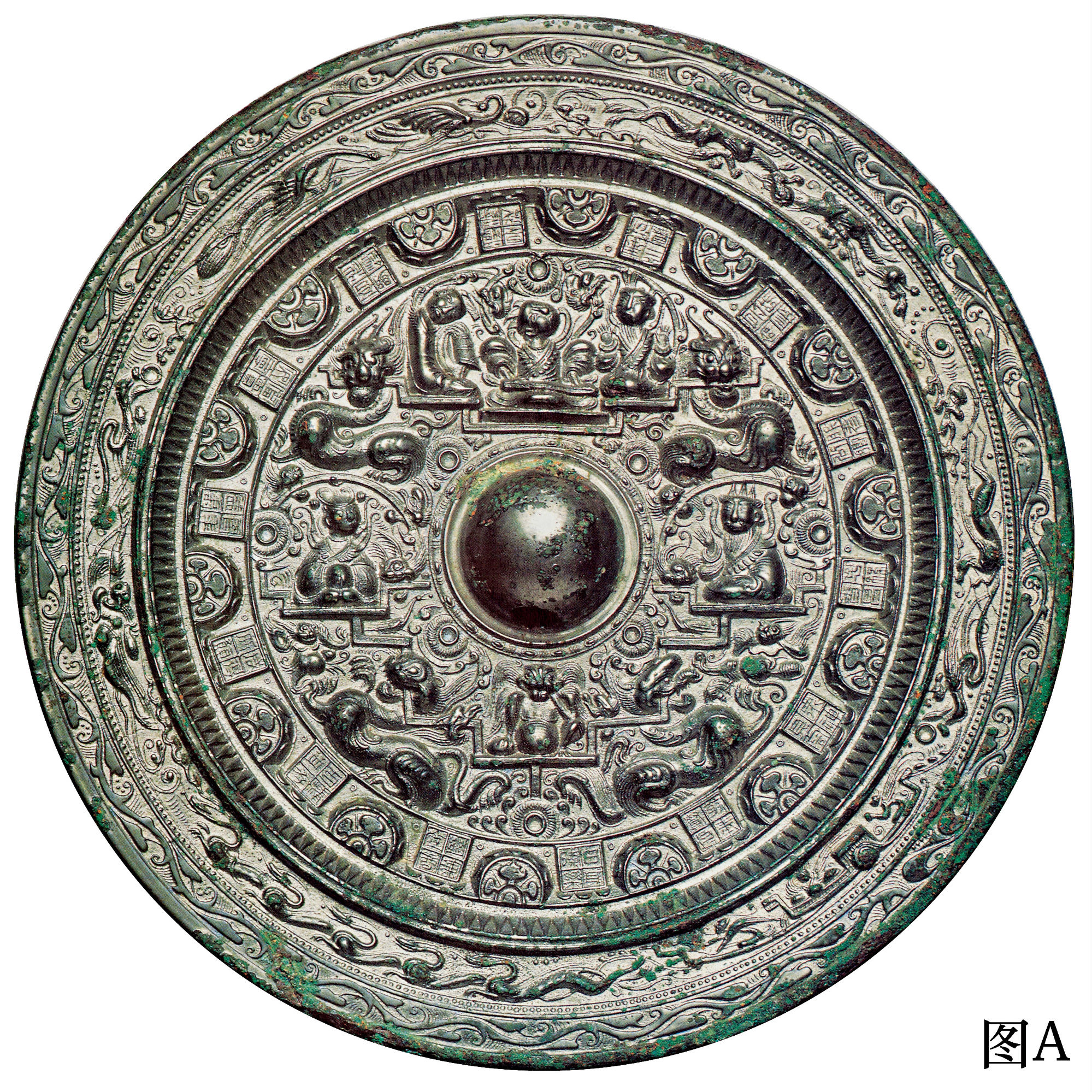 汉代铜镜日月之光,汉代铜镜纹饰大全