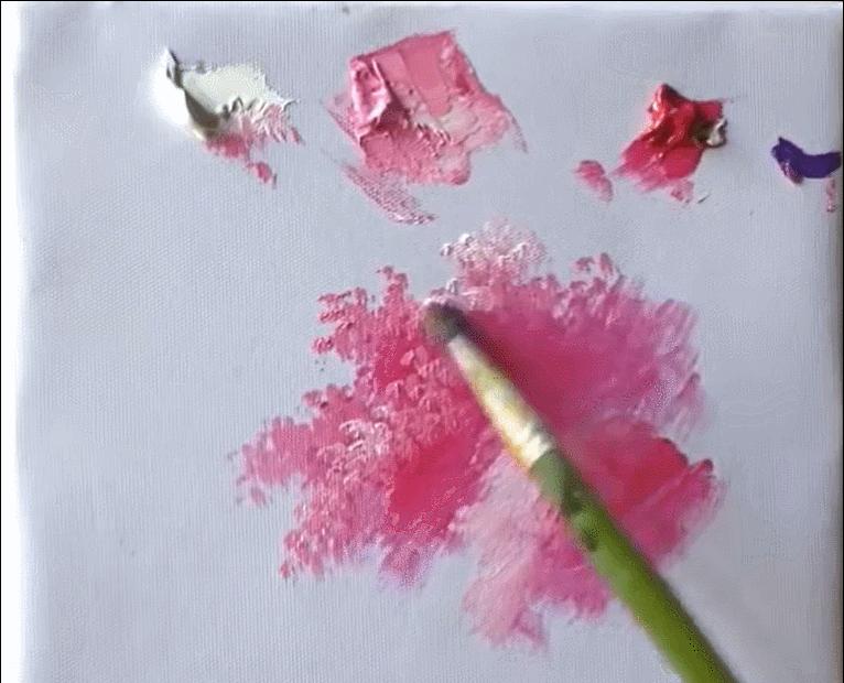 丙烯颜料画樱花树教程视频,丙烯颜料樱花的画法