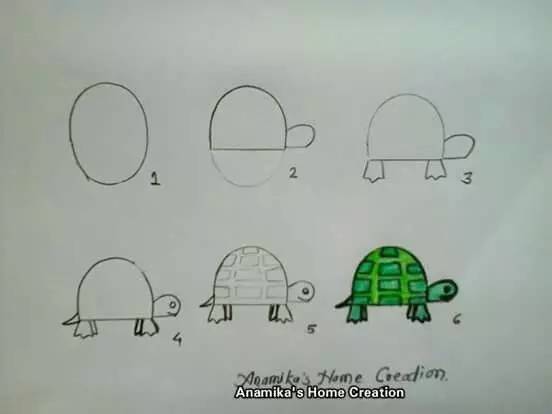 椭圆和圆形能画成什么小动物,儿童简笔画画一些可爱的小东西