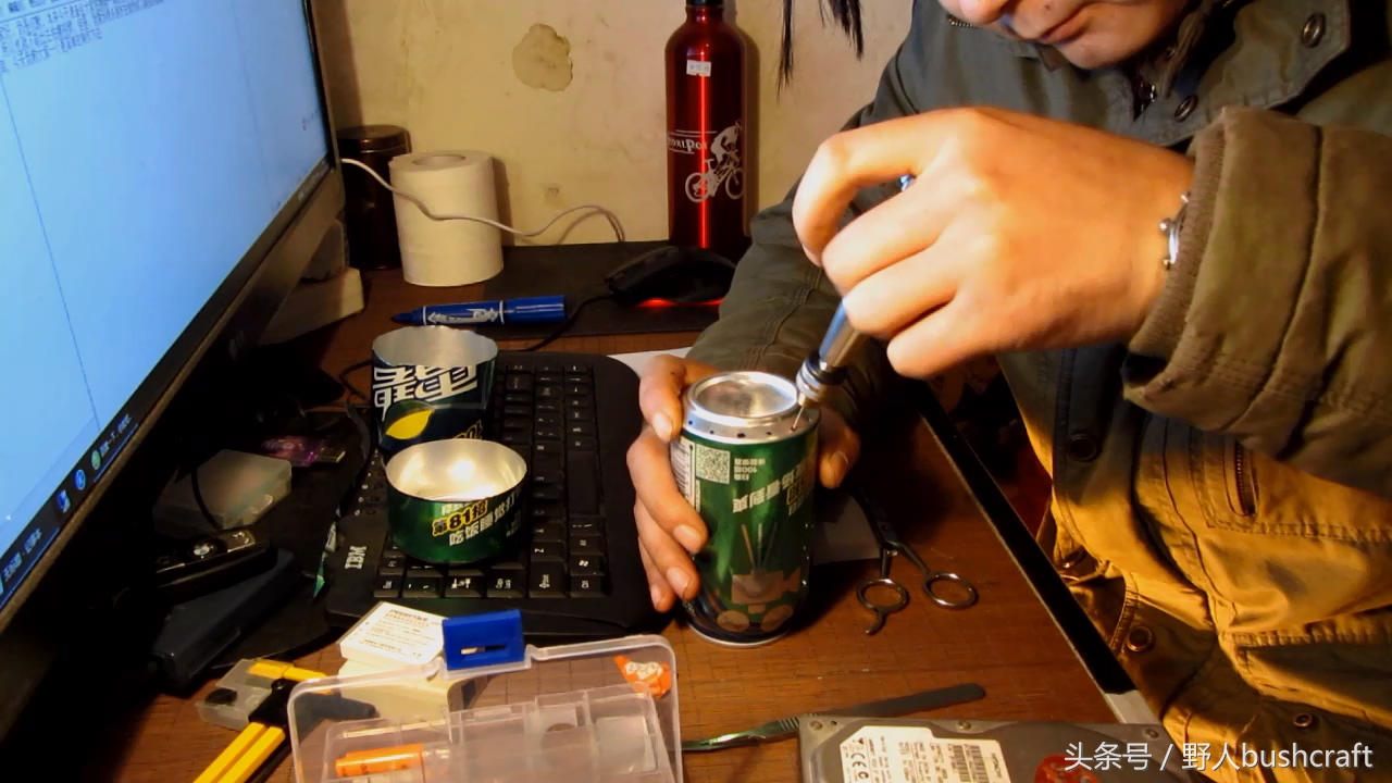 微型易拉罐酒精炉,易拉罐聚火酒精炉