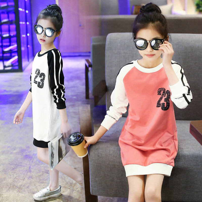 女童t恤夏中大童时尚,儿童t恤女童时尚