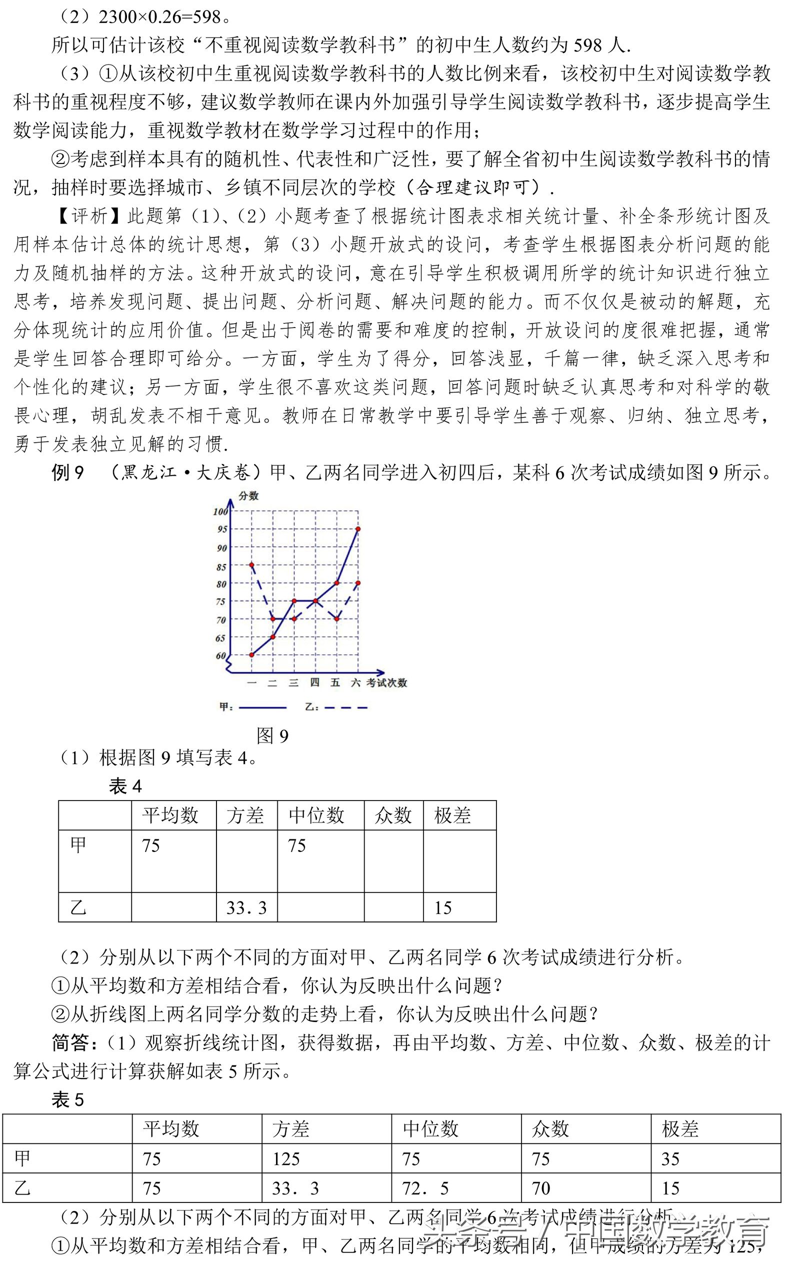 高二数学统计与概率测试题及答案,2019中考数学试题分析